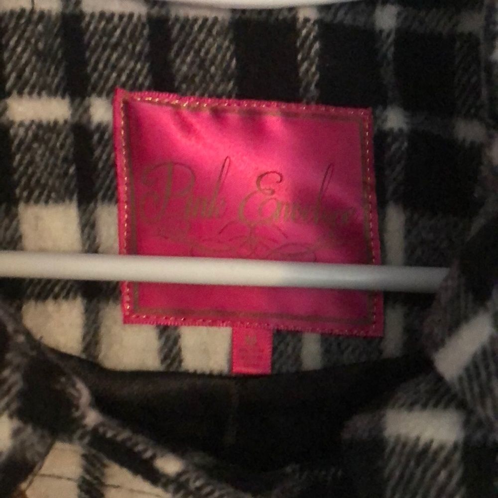 Pink Envelope Med Button Up Jacket w/Hood - Picture 2 of 6